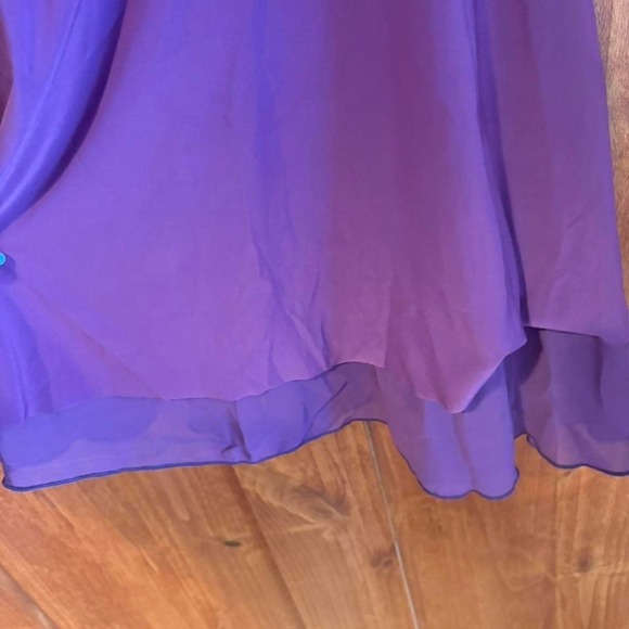Vintage Nina Piu Purple Sleeveless Bodycon Dress Size Medium Asymmetrical Fairy - Picture 8 of 8